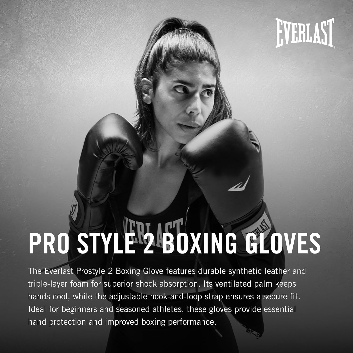 Prostyle 2 Boxing Gloves, Entry Level Training Gloves for Men and Women, Secure Fit Hook and Loop Closure &