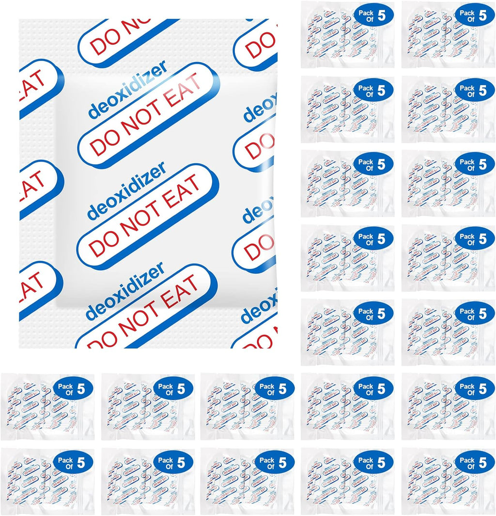 400cc Oxygen Absorbers for Food Storage - 100 Count (20x Packs of 5)