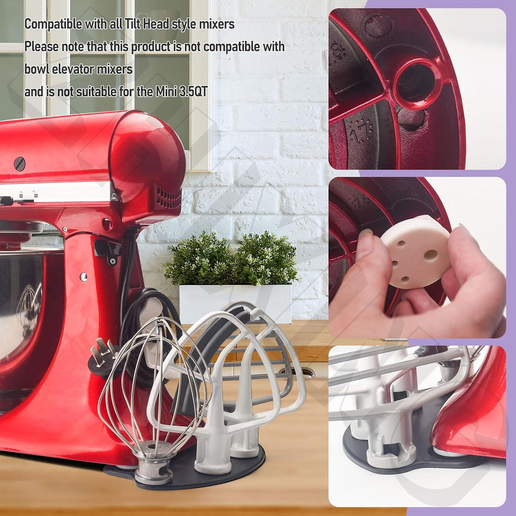 【Patent Pending】Stand Mixer Attachment Holders, Compatible with Kitchenaid Mixer & KitchenAid Flat Beater, Kitchen