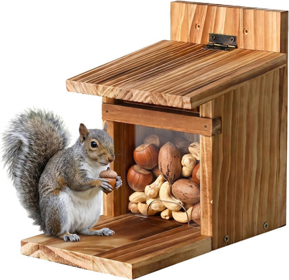 Squirrel Feeders for Outside, Squirrel House for Outdoor - Squirrel Food for Backyard, Chipmunk Feeder, Squirrels
