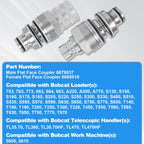 6679837 6680018 Hydraulic Coupler Set Compatible with Bobcat