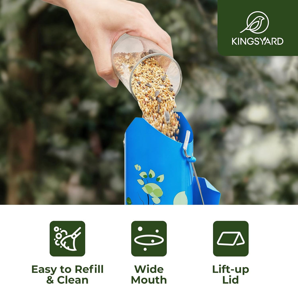 Metal Bird Feeders for Outdoors Hanging, Tube Bird Feeder