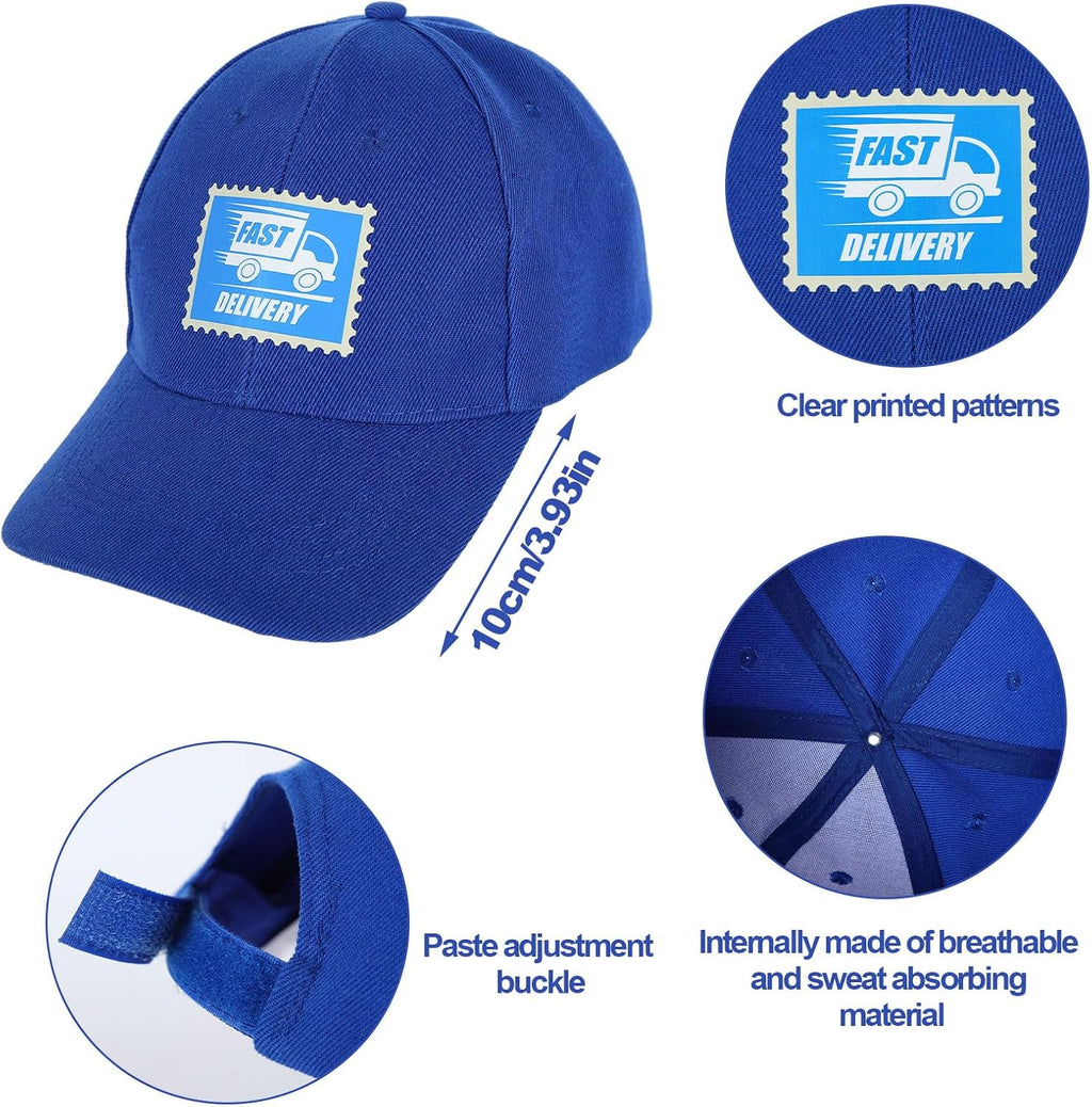 Mailman Costume for Kids Includes Mail Carrier Vest Hat Canvas Bag Mailman Pass Cards and Envelopes for Postman
