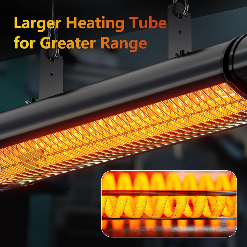 Hanging Patio Heater, Outdoor Electric Heater, Wall Mounted & Ceiling Infrared Garage Heater for Outdoor/Indoor Use