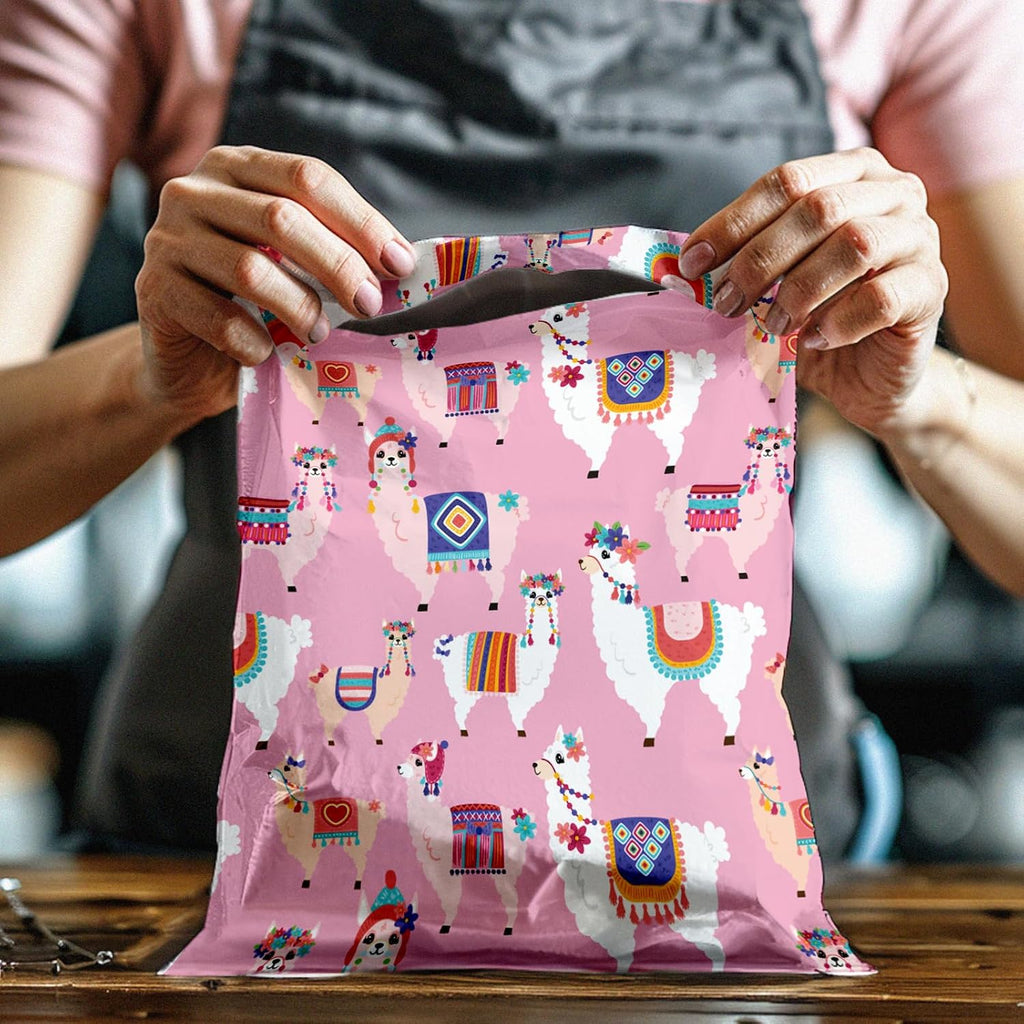 10x13 (100) Lovely Llama Designer Poly Mailers Shipping Envelopes Premium Printed Bags