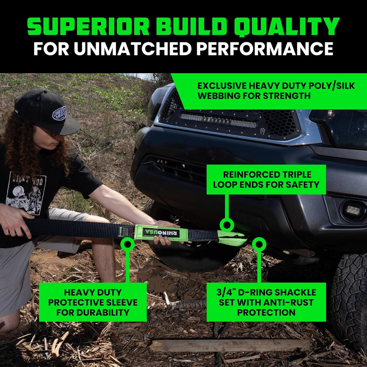 Recovery Combo Kit - 30ft Tow Strap & D-Ring Shackles