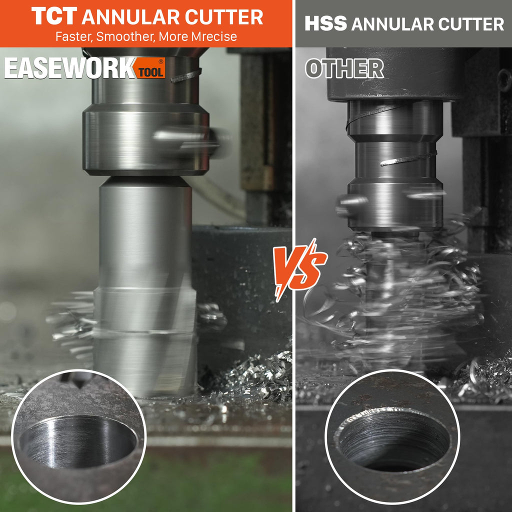 EASEWORK TOOL Carbide-Tipped Annular Cutter, 9/16" Diameter x 1-3/8" Depth