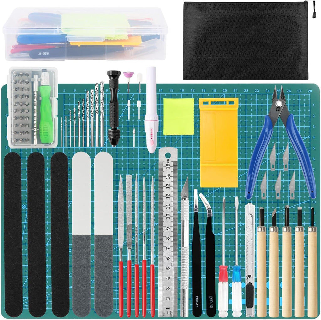 Gundam Tool Kit, 82 Pcs Professional Model Tool Kit for Gundam, Modeling Tools for Plastic Models, Model Car Kit for
