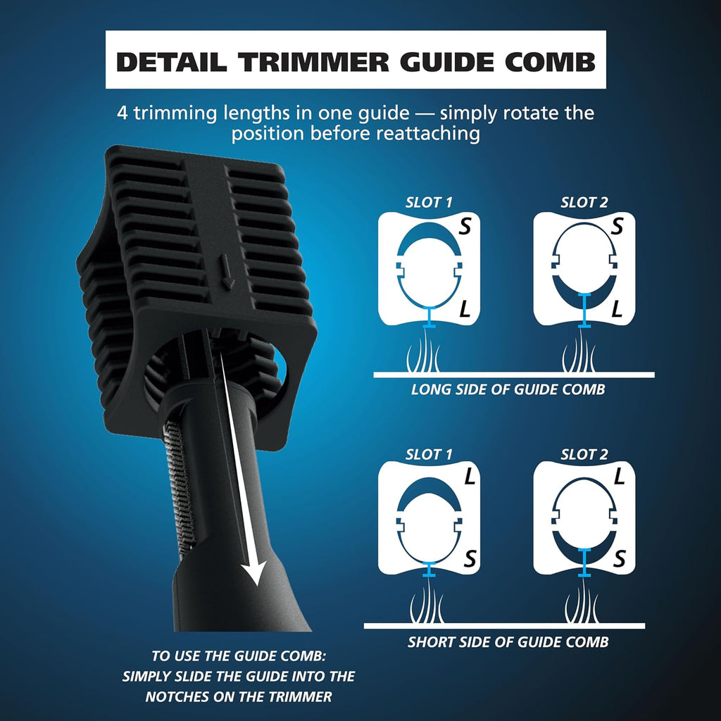 Pro Series Rechargeable Dual Sided Eyebrow, Ear & Nose Hair Trimmer | Painless Dualtech Eyebrow, Ear & Nose Hair