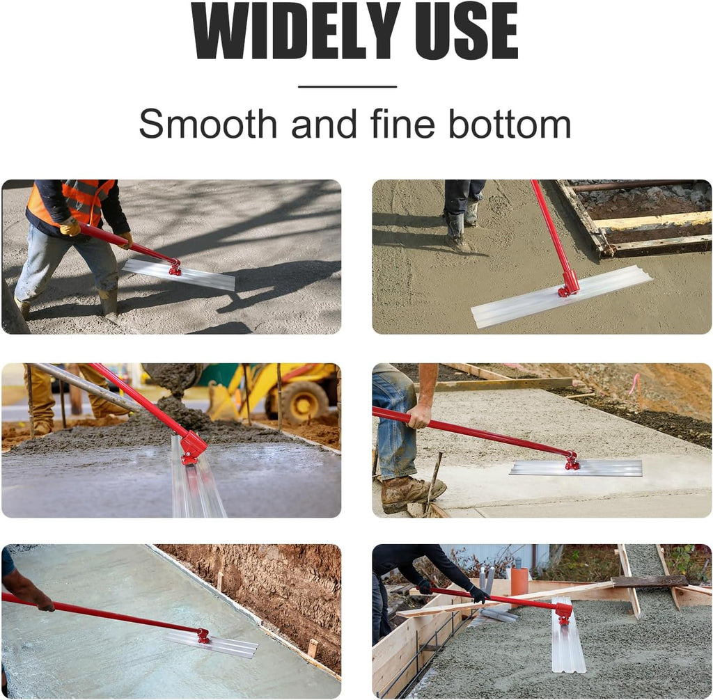 Concrete Bull Float Tools Kit 48"x8" Cement Trowel Tools, Aluminum Magnesium Alloy Concrete Screeding and Finishing
