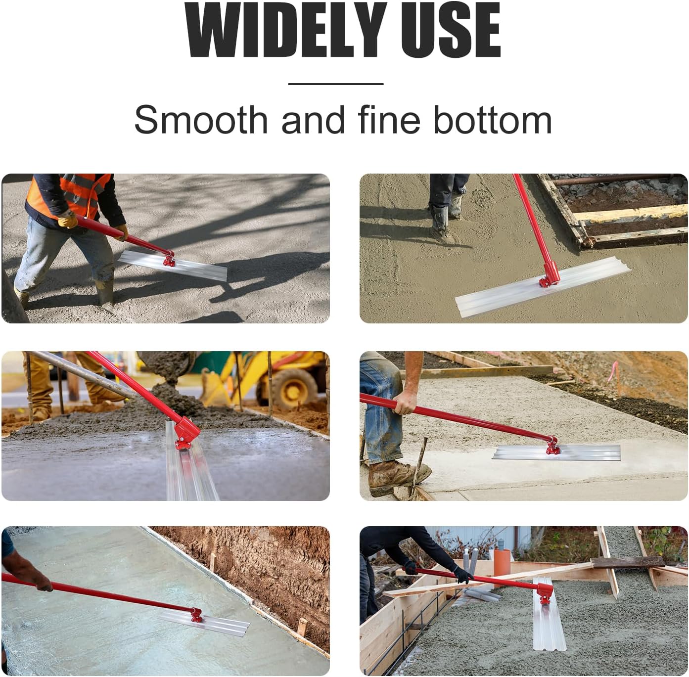 Concrete Bull Float Tools Kit 48"x8" Cement Trowel Tools, Aluminum Magnesium Alloy Concrete Screeding and Finishing