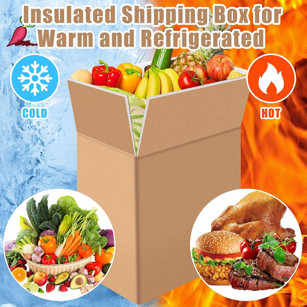 10 Pack Insulated Shipping Boxes, 9 x 5 x 6 In