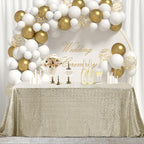 50x80 inch Rectangular Sequin Tablecloth Champagne, Glitter Tablecloth for Bridal Shower Decorations, Birthday
