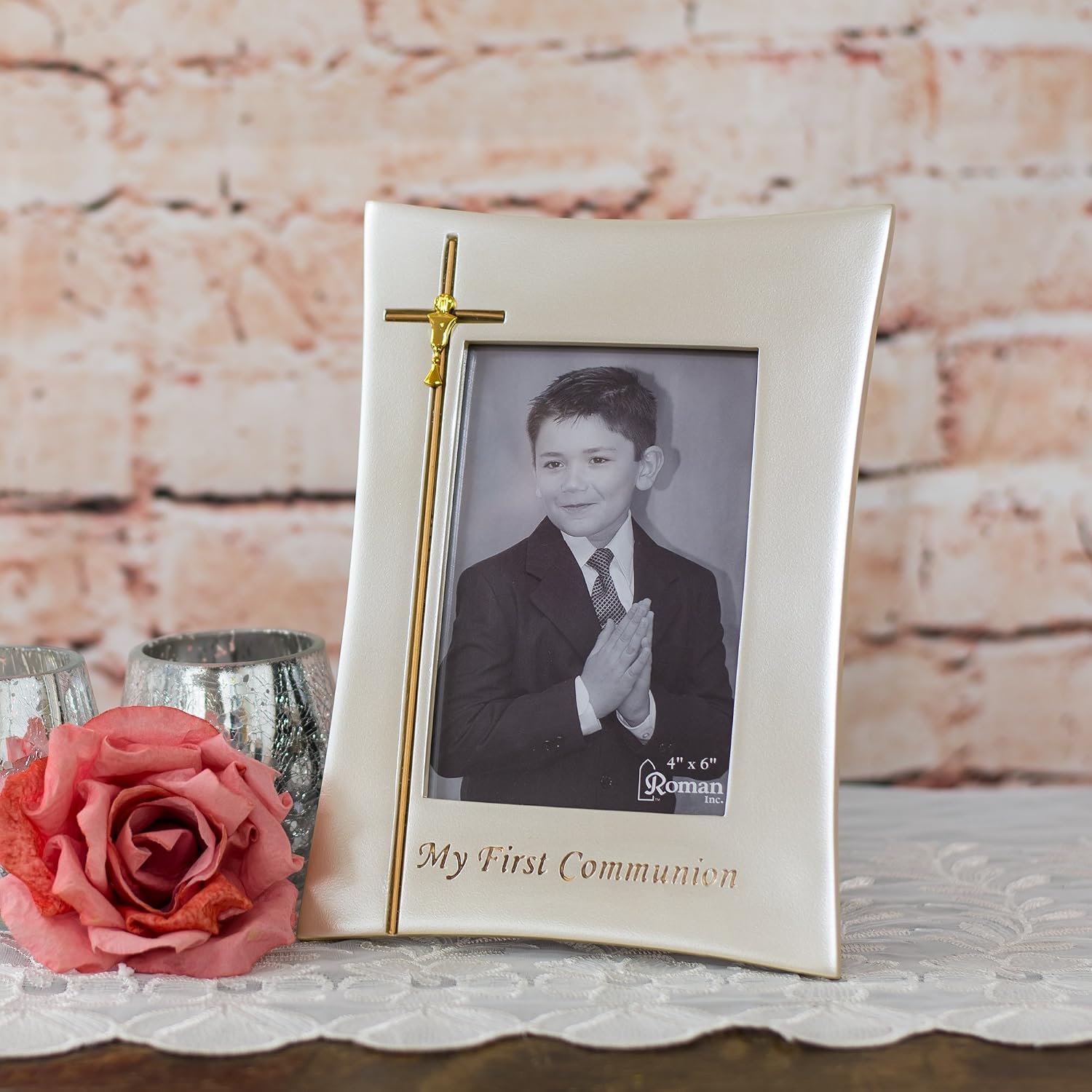 Giftware Inc., Sacraments, First Communion, 9.25" H Communion Frame 4x6,Religious, Inspirational, Durable (6x1x9)