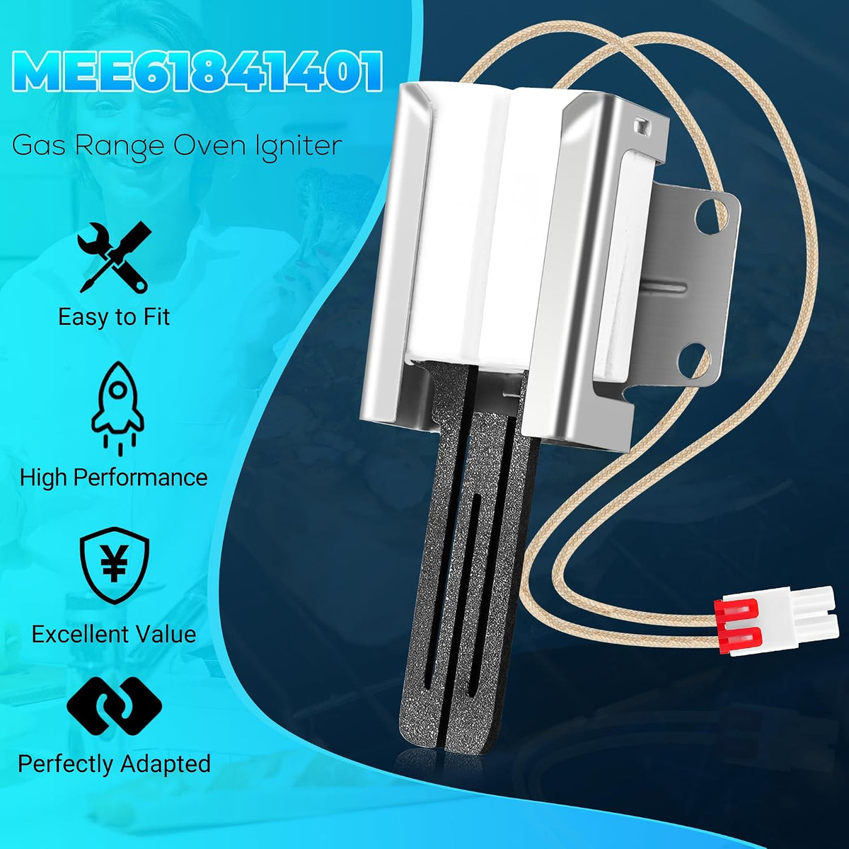 UPGRADE MEE61841401 Oven Igniter Replacement for LG Gas Range MEE61841402