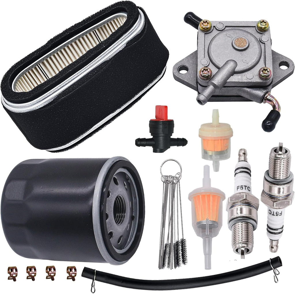 11013-2109 11013-2110 Air Oil Filter Tune Up Kit，Fit for Kawasaki 11013-2141 FC400V FC401V FC420V Engine，for John Deere AM104560 M74285 M97211 170 175 240 245 LX172 LX176 GT242 Lawn Mower Engines