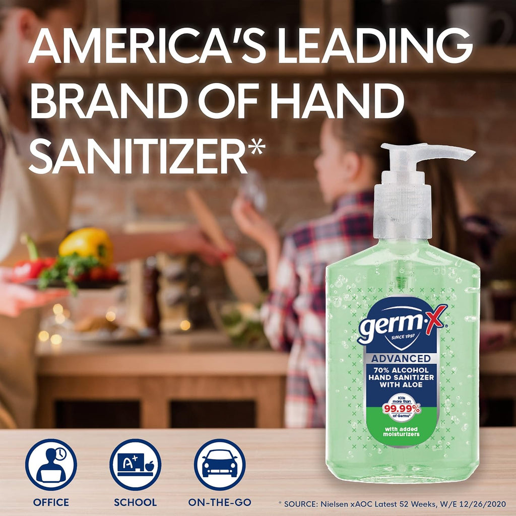 Plant-Based Advanced Hand Sanitizer Gel, 8 Fl Oz Pump Bottle, 6 Pack
