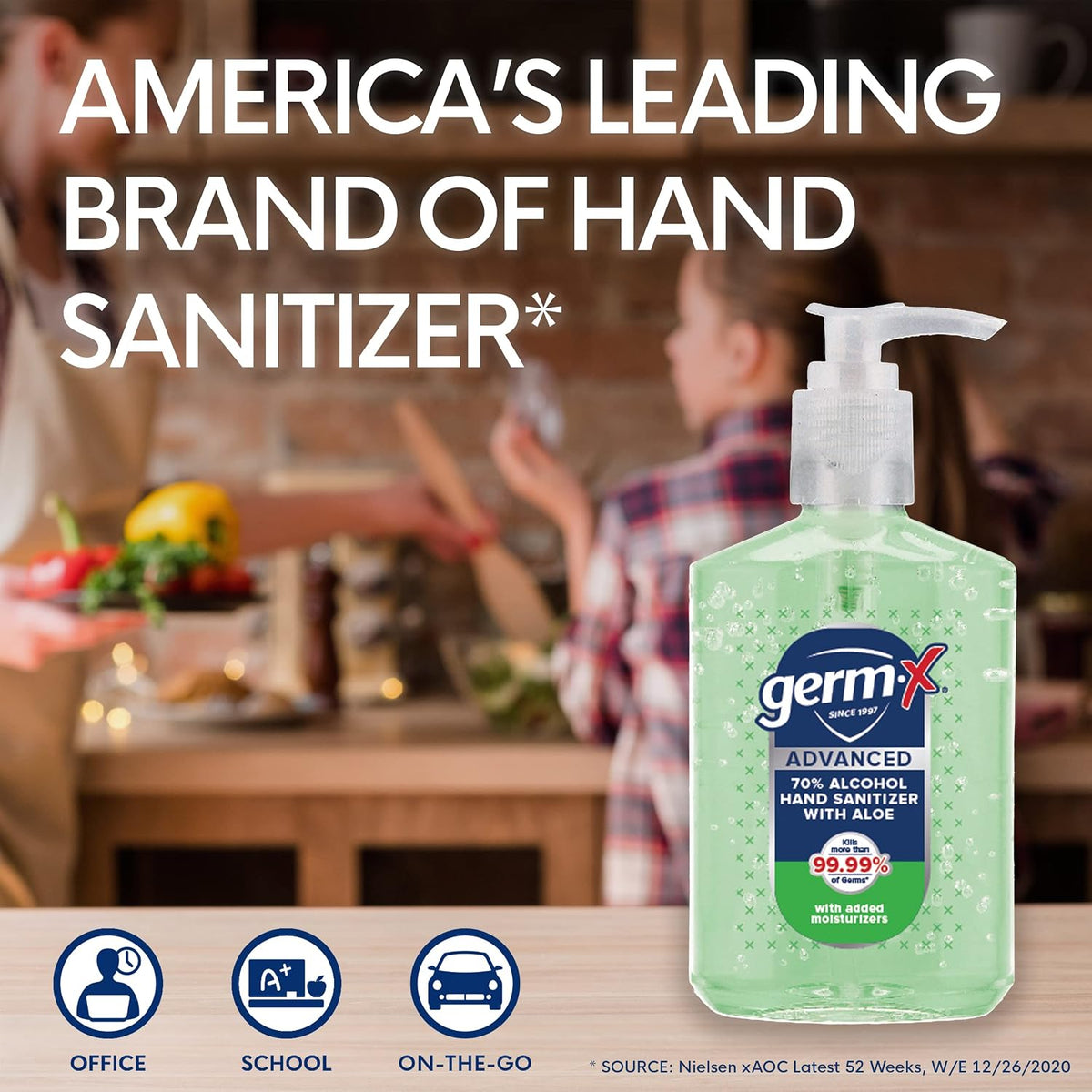 Plant-Based Advanced Hand Sanitizer Gel, 8 Fl Oz Pump Bottle, 6 Pack
