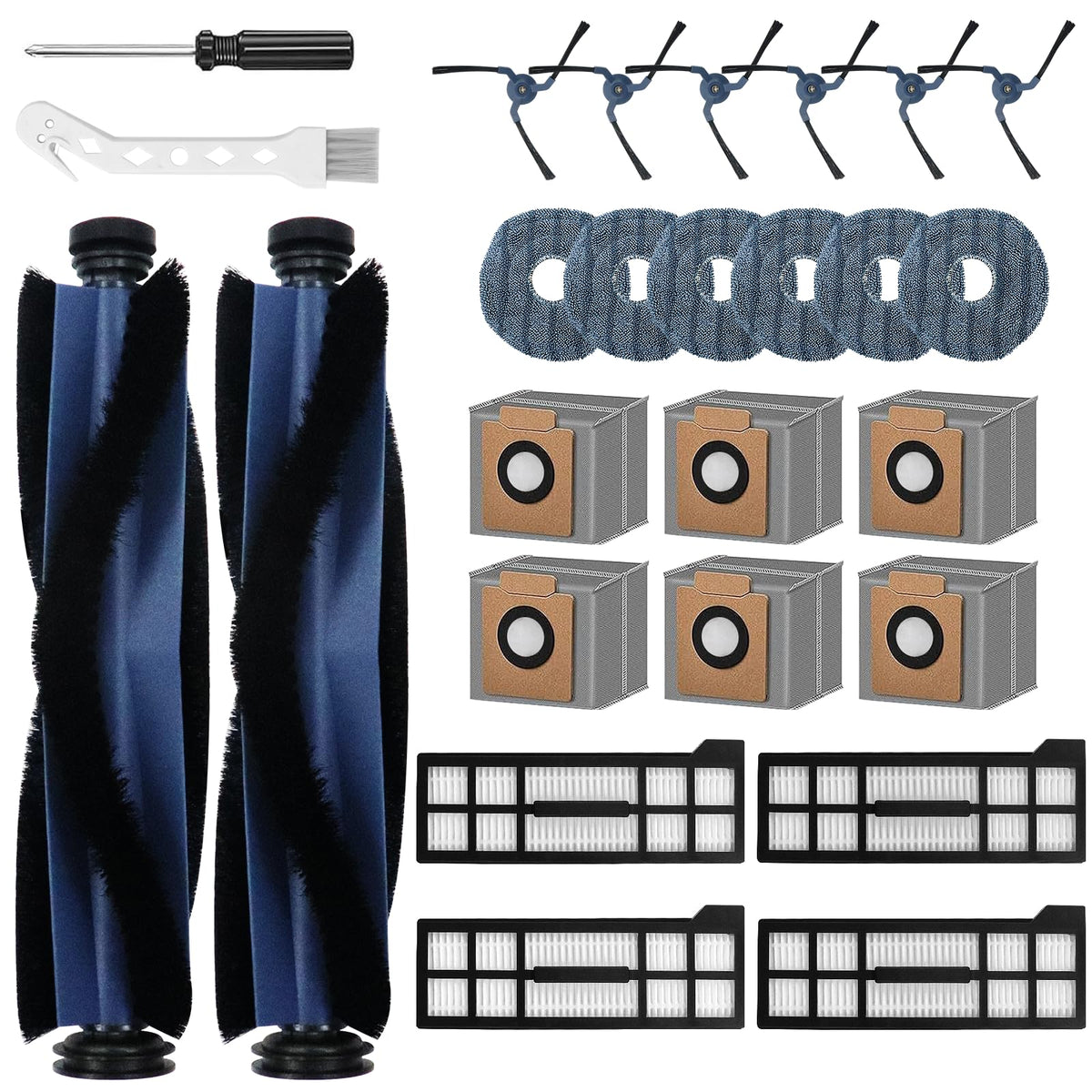 Ancolin 26 Pack Replacement Parts Kit for Eufy X10 Pro Omni Robot Vacuum