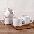 15 OZ Stackable Coffee Mugs Set of 4, Ceramic Coffee Cups Set
