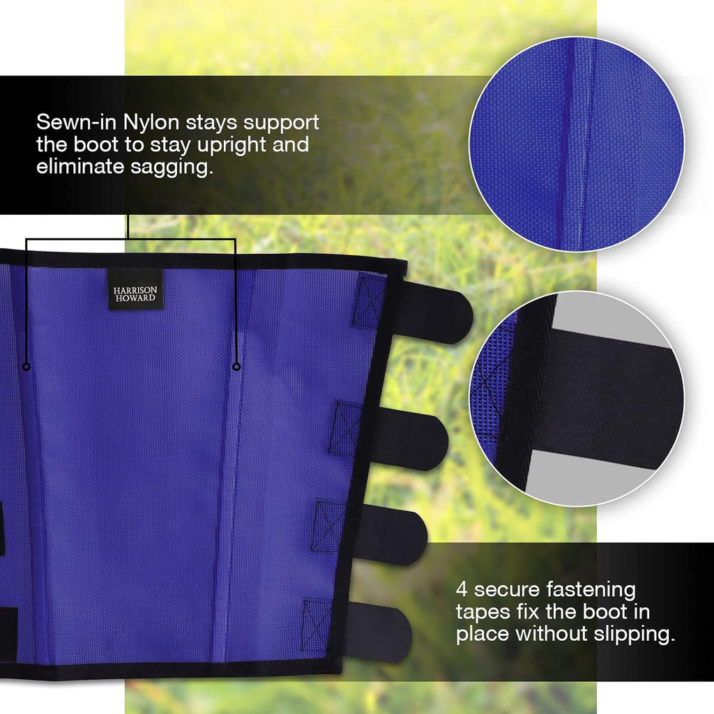 Loose Fitting Fly Boots UV-Protective Extra Tough Mesh Ventilated Four Fasteners Stay-on Design Protect Horse Legs &