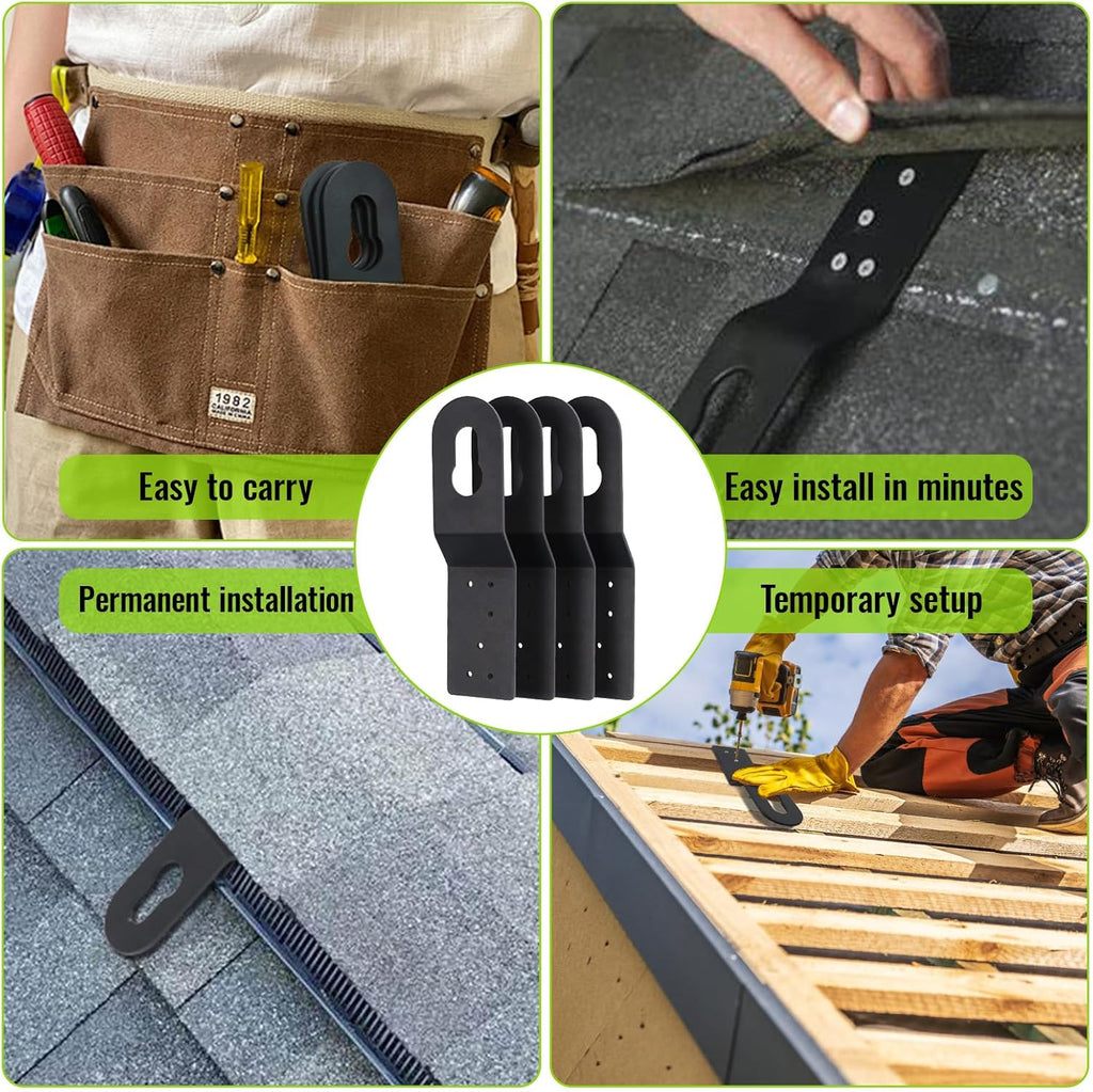 Roof Anchor for Fall Protection, Permanent Roofing Anchor Hitch Clip 4 Pack