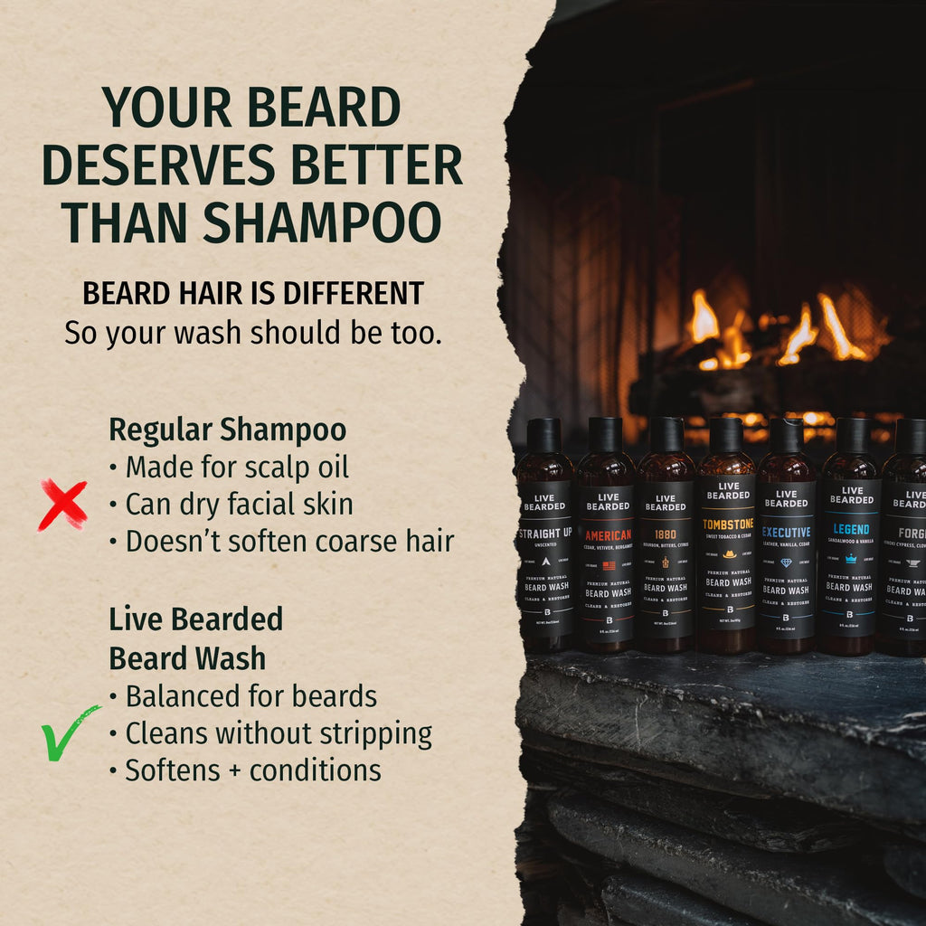Water Based Beard Wash, Executive Scent, 8 fl oz