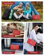 500PCS Waterproof Hard Shell First Aid Kit, Travel