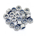 20Pcs M10 x 1mm Nylon Insert Hex Lock Nuts, 304 Stainless Steel Locknuts,Silver Tone (M10x1)