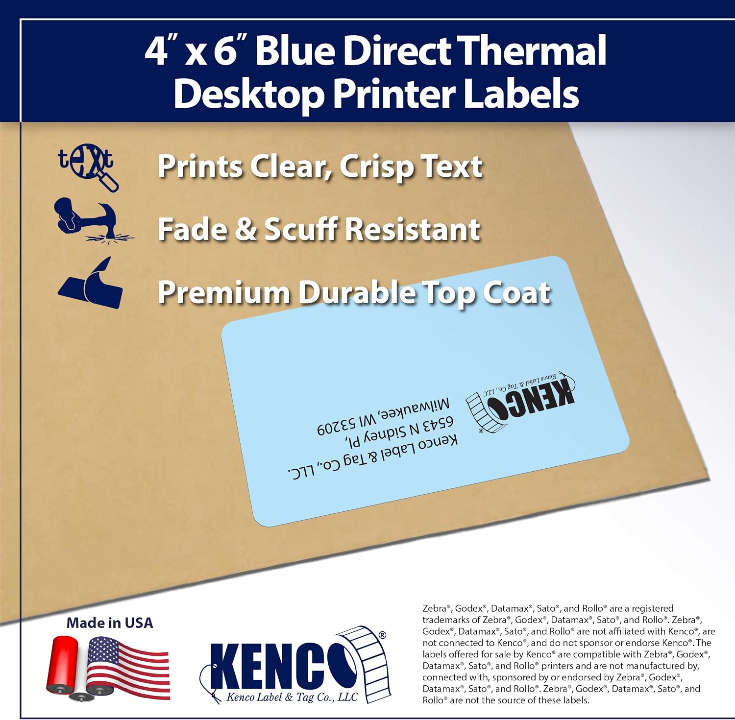 4" X 6" Direct Thermal Perforated Stickers Labels for Shipping Labels, Inventory, and Color Coding - Compatible with