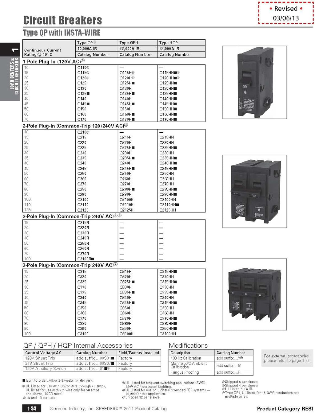 SIEMENS, 50 Amp, Double Pole, Circuit Breaker