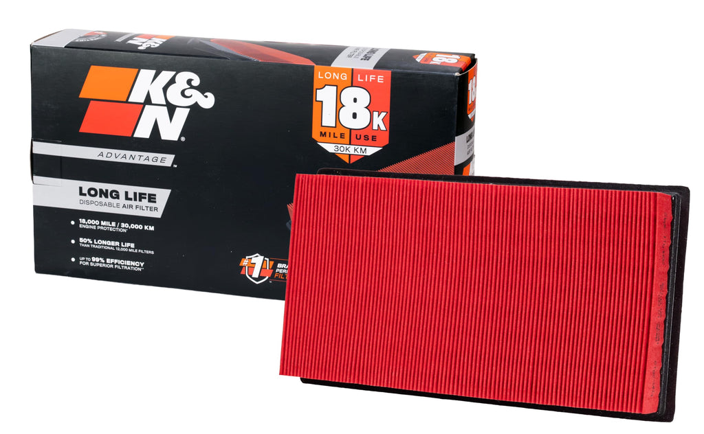 K&N Engine Air Filter: Long Life 18,000 Mile Replacement Filter, KNA-2819
