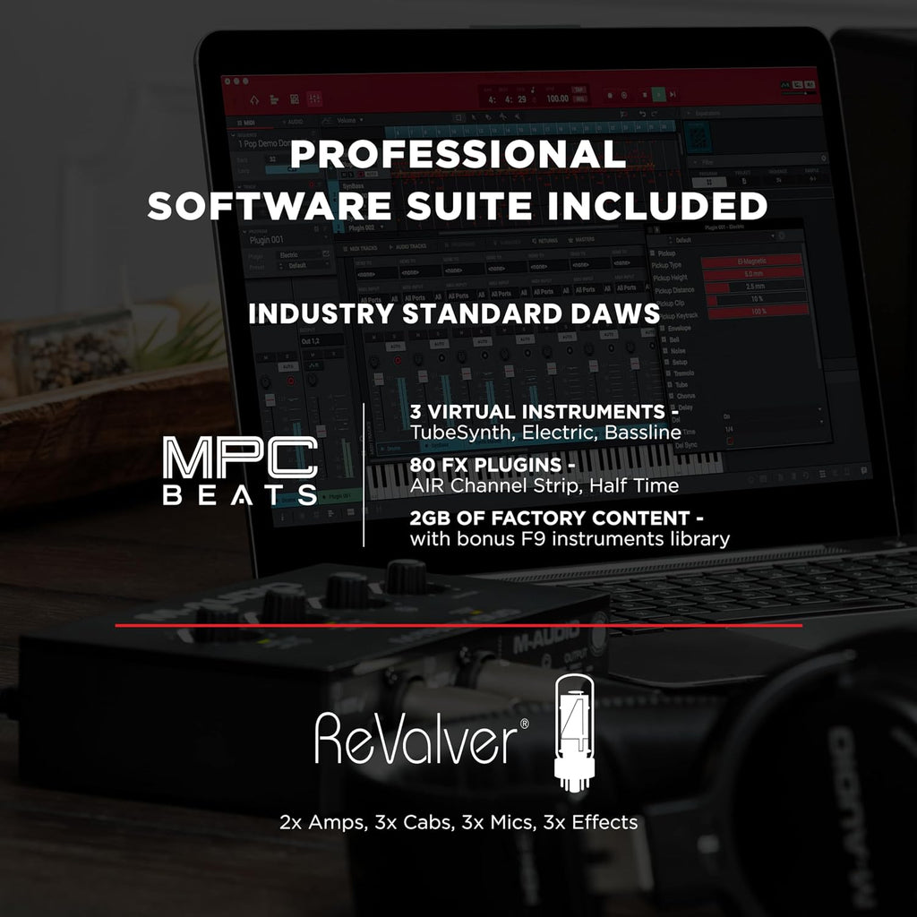 M-Track Duo USB Audio Interface | Dual XLR, Line and DI Inputs, Professional Software Suite for Recording, Streaming