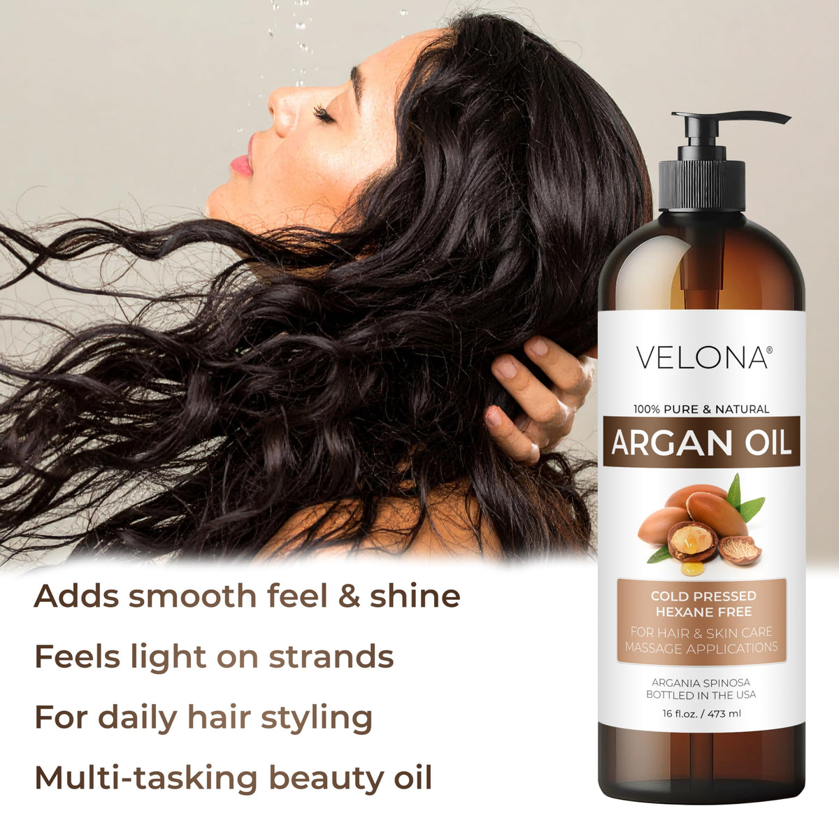 Argan Oil - 8 fl oz, Cold Pressed, Unrefined, with Pump