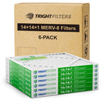 14x14x1 Air Filter 6 Pack, MERV 8 Filter Replacement
