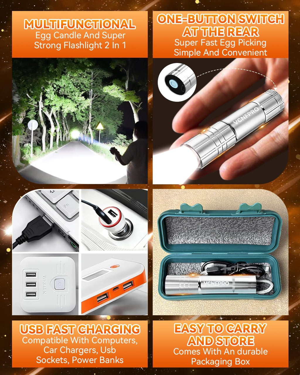3.0 Upgraded Egg Candler Light【Smart LED Chip】【Certified Titanium Material】