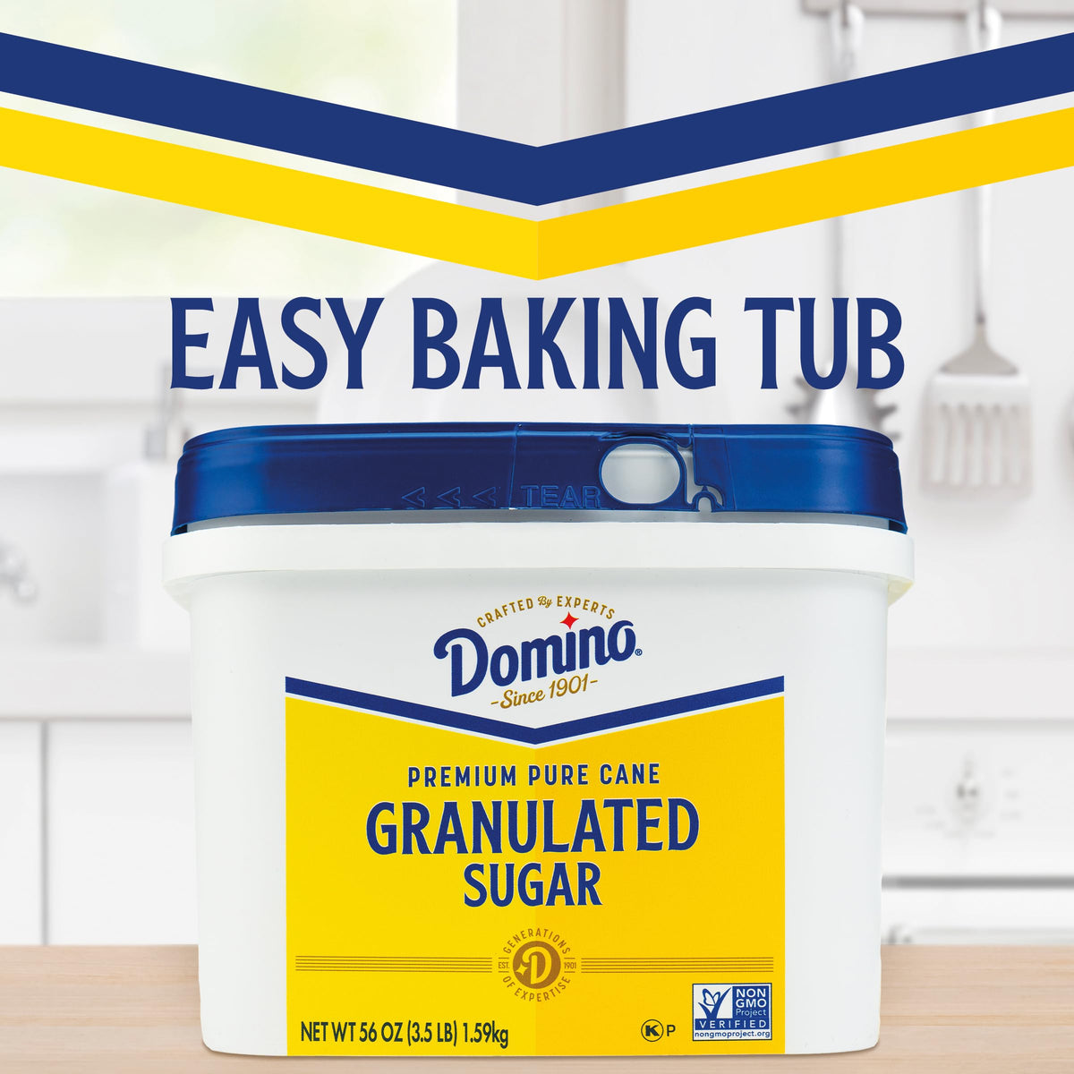Granulated Sugar 3.5 lb Easy-Baking Tub, Pure Cane Sugar, 2 Pack