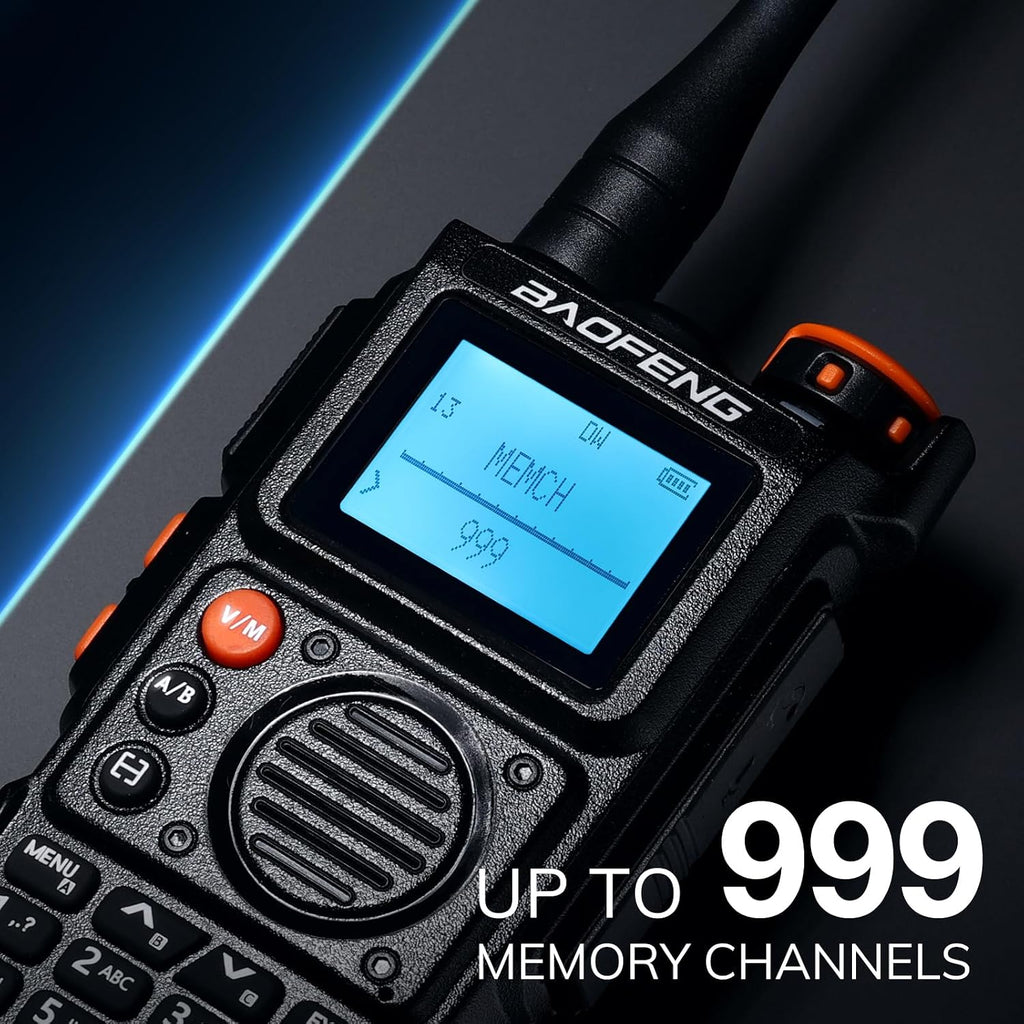 K6 Tri-Band Handheld Ham Radio, Dual 2600mAh Battery Radio | UHF/VHF/1.25M/NOAA/FM/Air Receiver, 999CH, Earpiece
