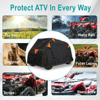900D ATV Cover Outdoor Storage with Vents for Polaris Sportsman 500 550 | 91'' Large ATV Covers with 3 Wind-Proof