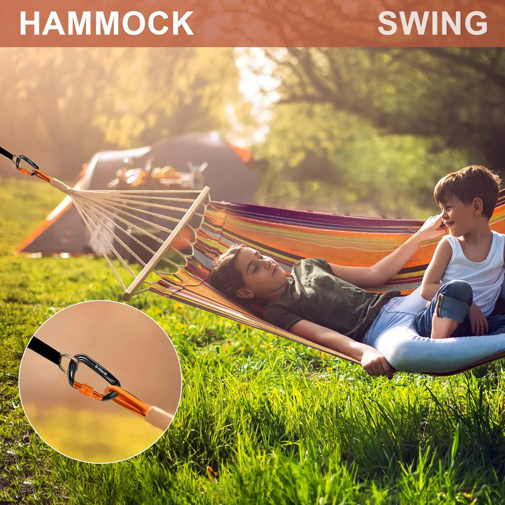 Carabiner Clips Heavy Duty 12kN (2697 lbs)-Lightweight Locking Carabiners for Camping, Hiking, Hammock, Dog Leash