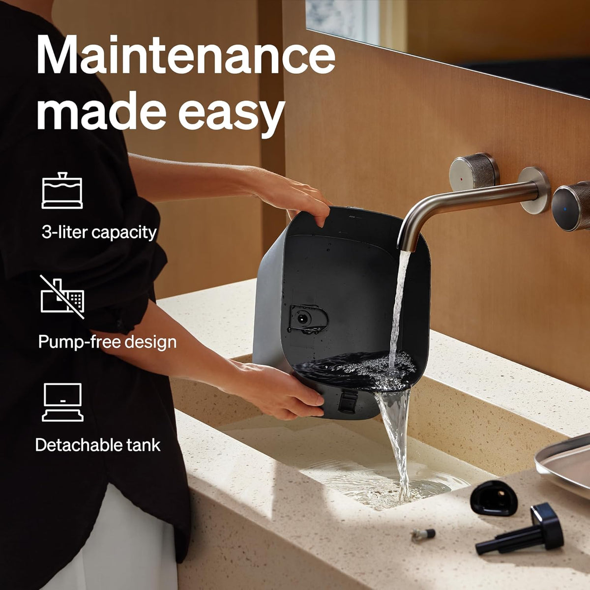 Upgrade Cat Water Fountain Stainless Steel Tray, Dockstream 2 Cat Fountain Indoor, 3L/101oz Auto Cat Fountains for