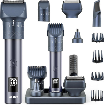 Beard Trimmer for Men, 5-in-1 Waterproof Electric Razor & Hair Clippers Grooming Kit with 20 Precision Dial Lengths