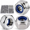 M4-0.7 Lock Nut 300Pcs Stainless Steel Nylock Locking Nuts with Washer