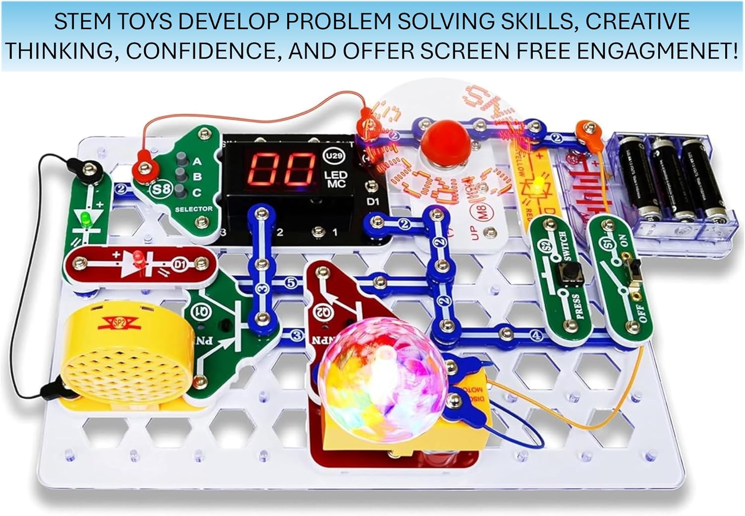 “Arcade”, Electronics Exploration Kit, Stem Activities for Ages 8+, Full Color Project Manual (SCA-200)