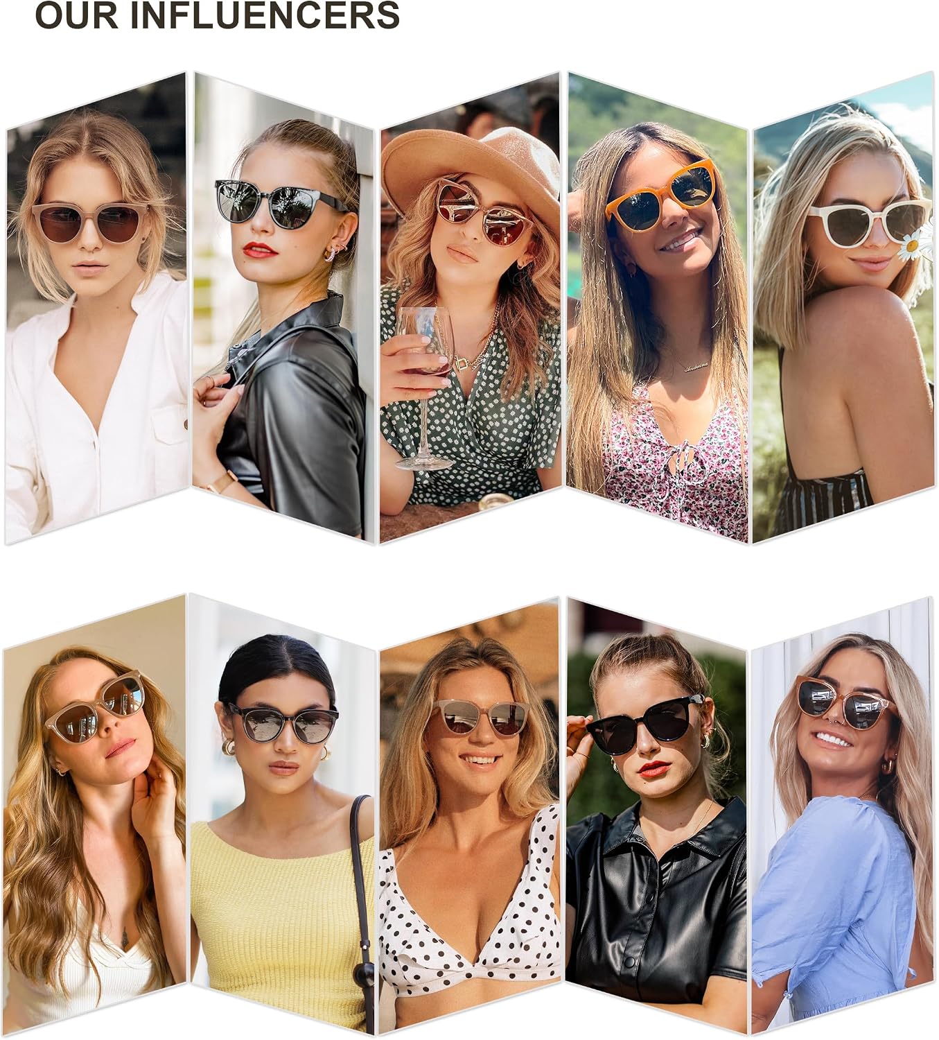 Trendy Cat Eye Round Polarized Sunglasses for Women Fashion UV Protection Sunnies Sunglasses SJ2175