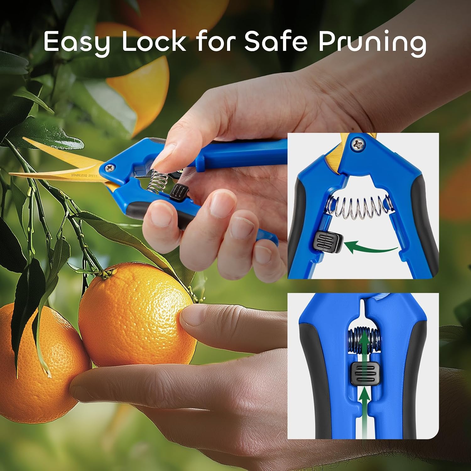 6 Packs 6.5 Inch Pruning Shears with Curved Blades Trimming Scissors For Gardening Hand Pruning Snips Titanium Coated