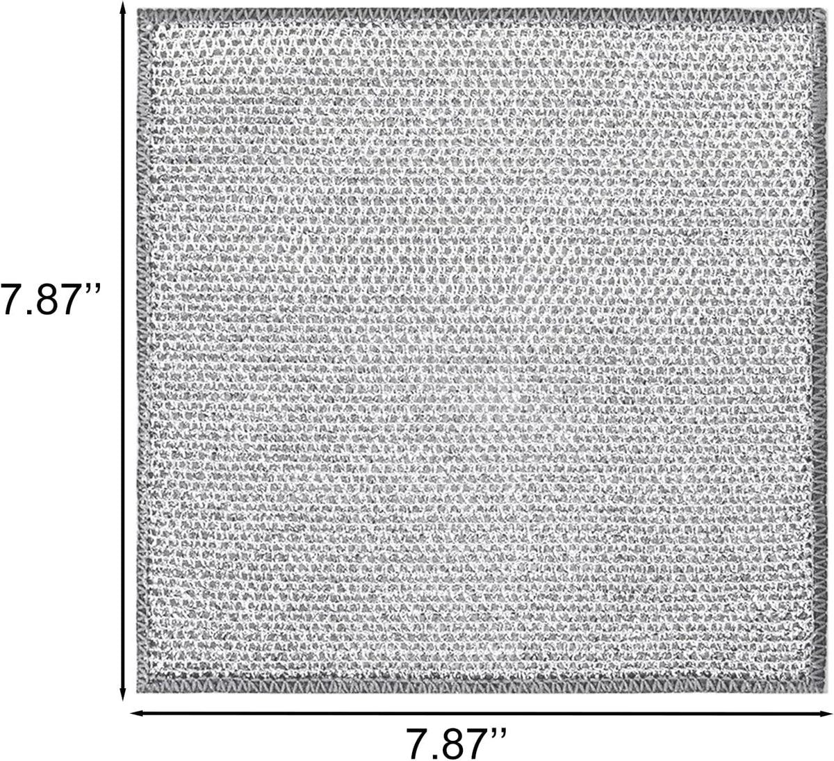 Double-Layer Steel Wire Cleaning Cloth - Non-Scratch Wire Dishcloth Rag Heavy Duty Scrub Pads Multi-Purpose Silver