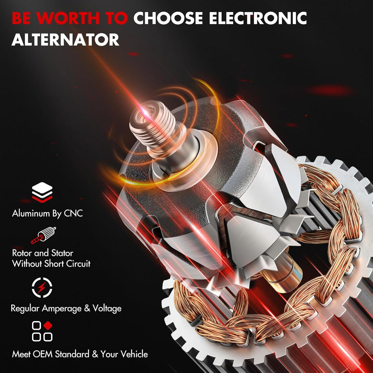 New Alternator Compatible for Chevrolet for Malibu 3.5L 2004-2009