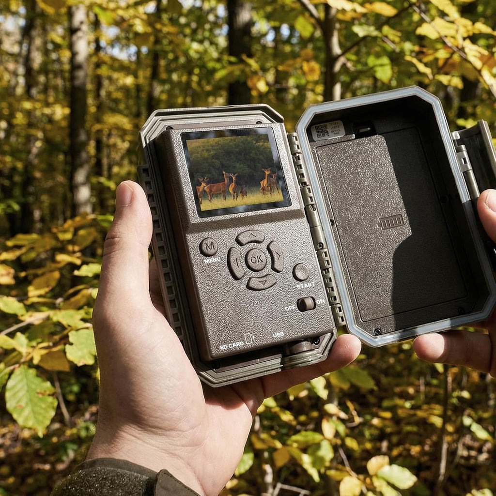 P70 (Non-Cellular,Non-WiFi) Trail Camera, 64MP 1296p, Game Cameras with No-Glow IR Night Vision, Motion Activated