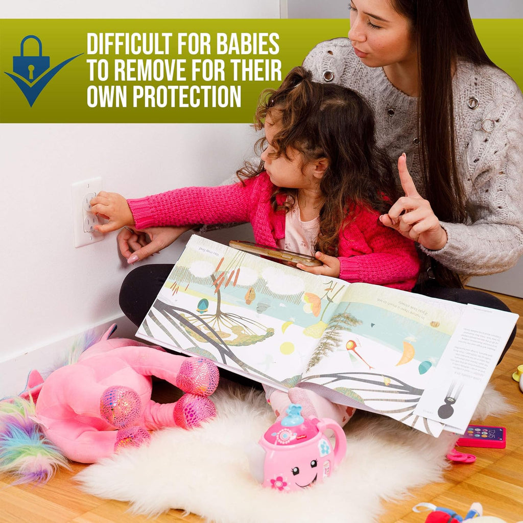 Clear Outlet Covers (50 Pack) Value Pack – Baby Safety Outlet Plug Covers – Durable & Steady – Child Proof Your